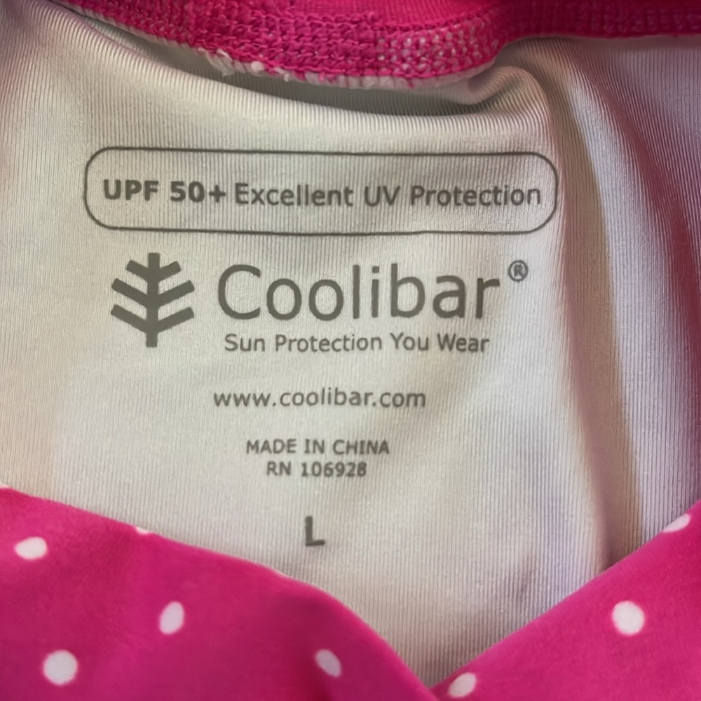 Coolibar Girl’s Large Rash Guard - Picture 2 of 3